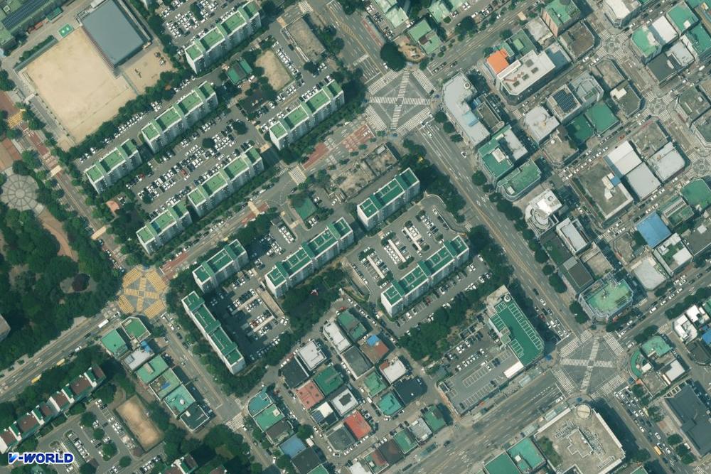 한국아파트 단지 전경 항공영상