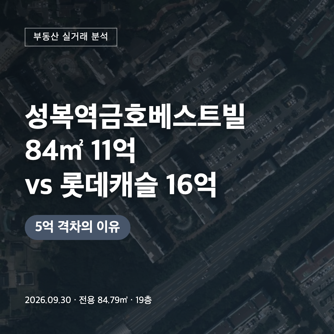 성복역금호베스트빌 84㎡ 11억 실거래 분석 대표 이미지