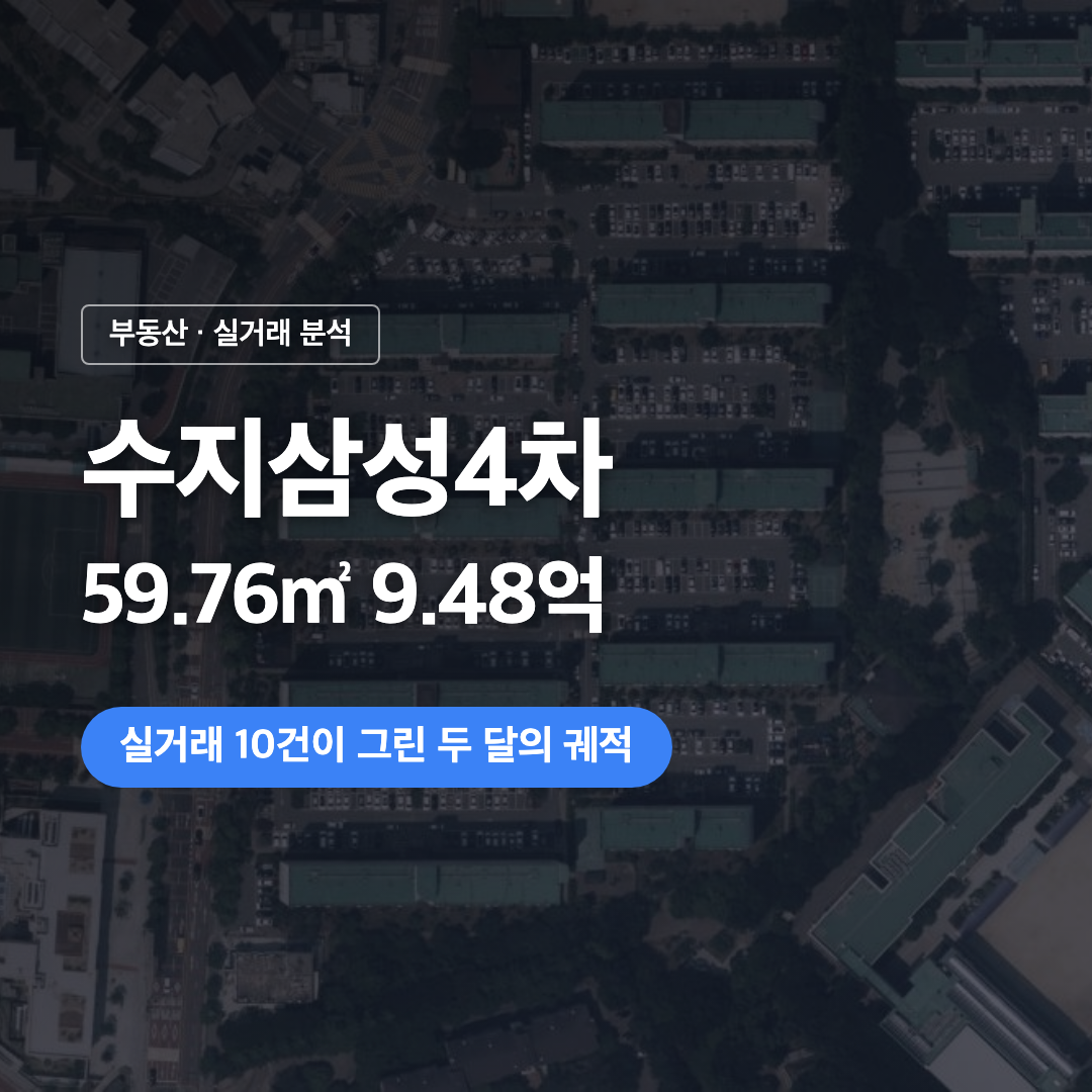 수지삼성4차 59.76㎡ 9.48억 실거래 분석 대표 이미지
