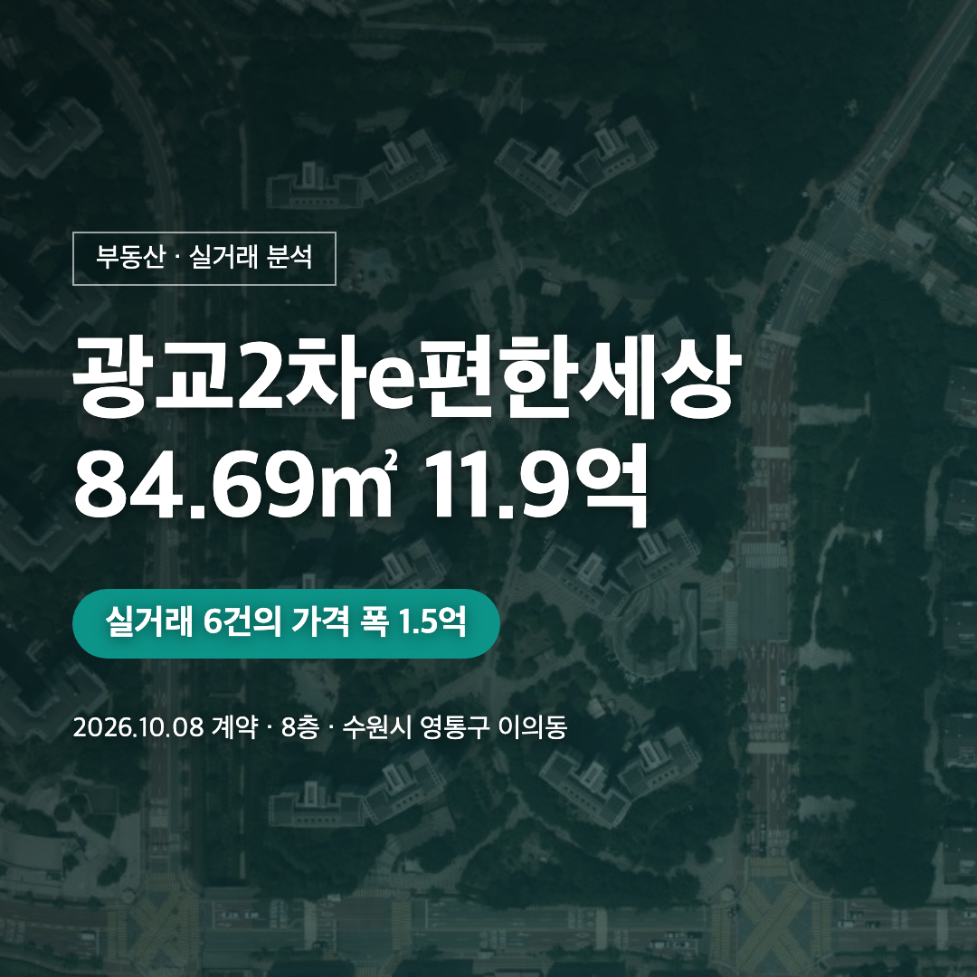 광교2차e편한세상 84.69㎡ 11.9억 대표 이미지