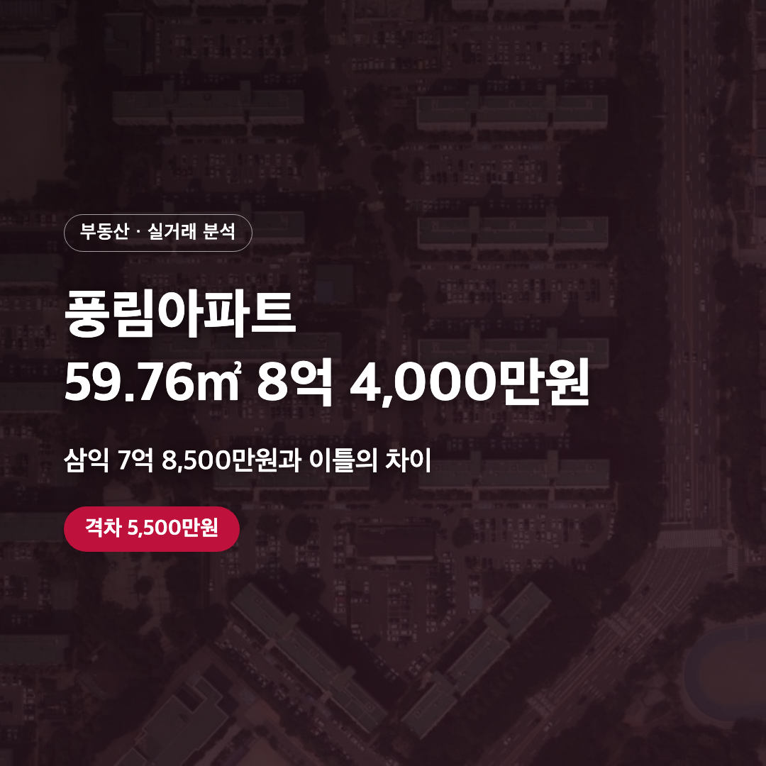 풍림아파트 59.76㎡ 8.4억 대표 이미지